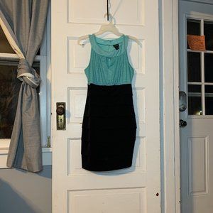 Enfocus Studio Aquamarine Glitter Fancy Layered Ruffle Dress Size 12 (L)